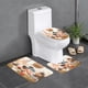 thumbnail image 1 of Hilda Juego de 3 alfombras de baño de coral fleece: tapete de baño + alfombra de inodoro en forma de U + funda de tapa de inodoro en forma de O, 1 of 6