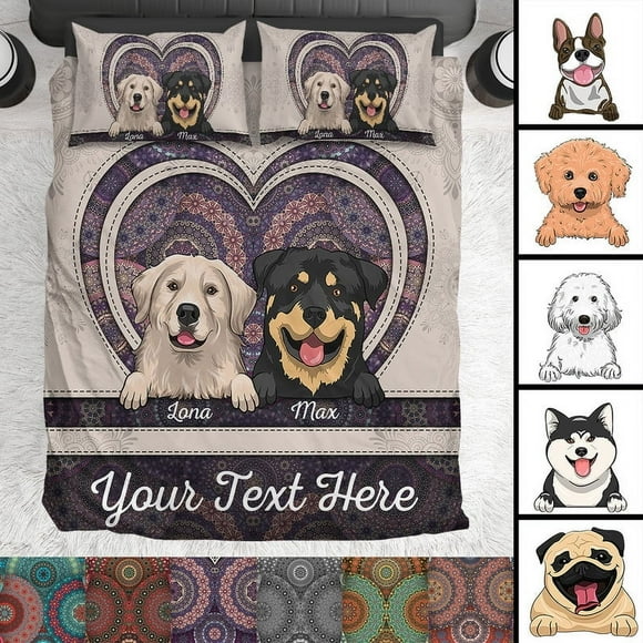 Dog Lovers Juego De Cama Personalizado Para Perro