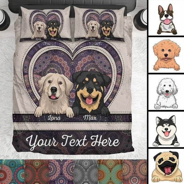 Dog Lovers - Juego de cama personalizado para perro