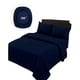 thumbnail image 1 of Juego De Sabanas De 500 Hilos 2 Plazas Color Azul Oscuro, 1 of 4