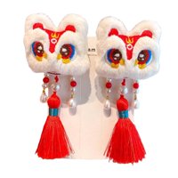 Magideal - Pinzas Para El Pelo De Año Nuevo Chino, Borlas Tradicionales, Pinzas Para El Pelo De León, Accesorios Para El Cabello Para Niñas, Bebés, Mujeres, Cump Estilo B