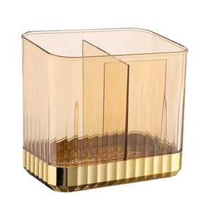 Bothyi - Cubiertos Cuchara Tenedor Almacenamiento Estante Soporte Cubiertos Vajilla Escurridor Amarillo