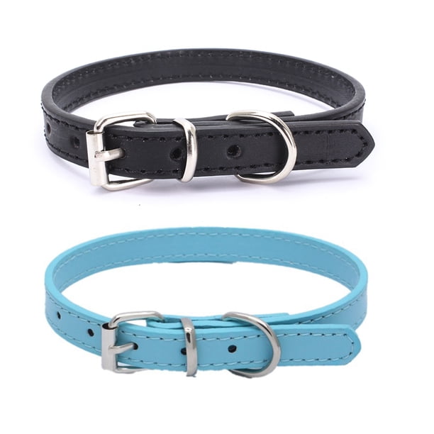 Collar de cuero para gatos de 2 piezas, el collar para mascotas es adecuado para gatos y perros.