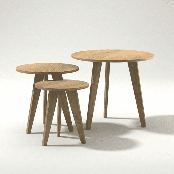Juego de Mesas de Centro Mocha Home Mobili