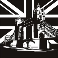 Rienda Libre Graphics - Decomural Tower Bridge London Union Jack Ws-18595
