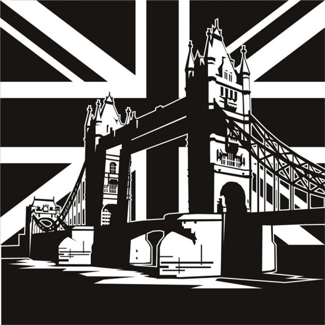 Rienda Libre Graphics - Decomural Tower Bridge London Union Jack Ws-18595