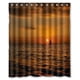thumbnail image 1 of Cortina de ducha con diseño de velero y atardecer, con ganchos, 60 x 72 pulgadas, 1 of 3