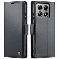 Caseme Tipo Cartera Xiaomi 14T Con Cierre Magnético, Rfid, Tarjetero, Soporte, Carga Inalámbrica