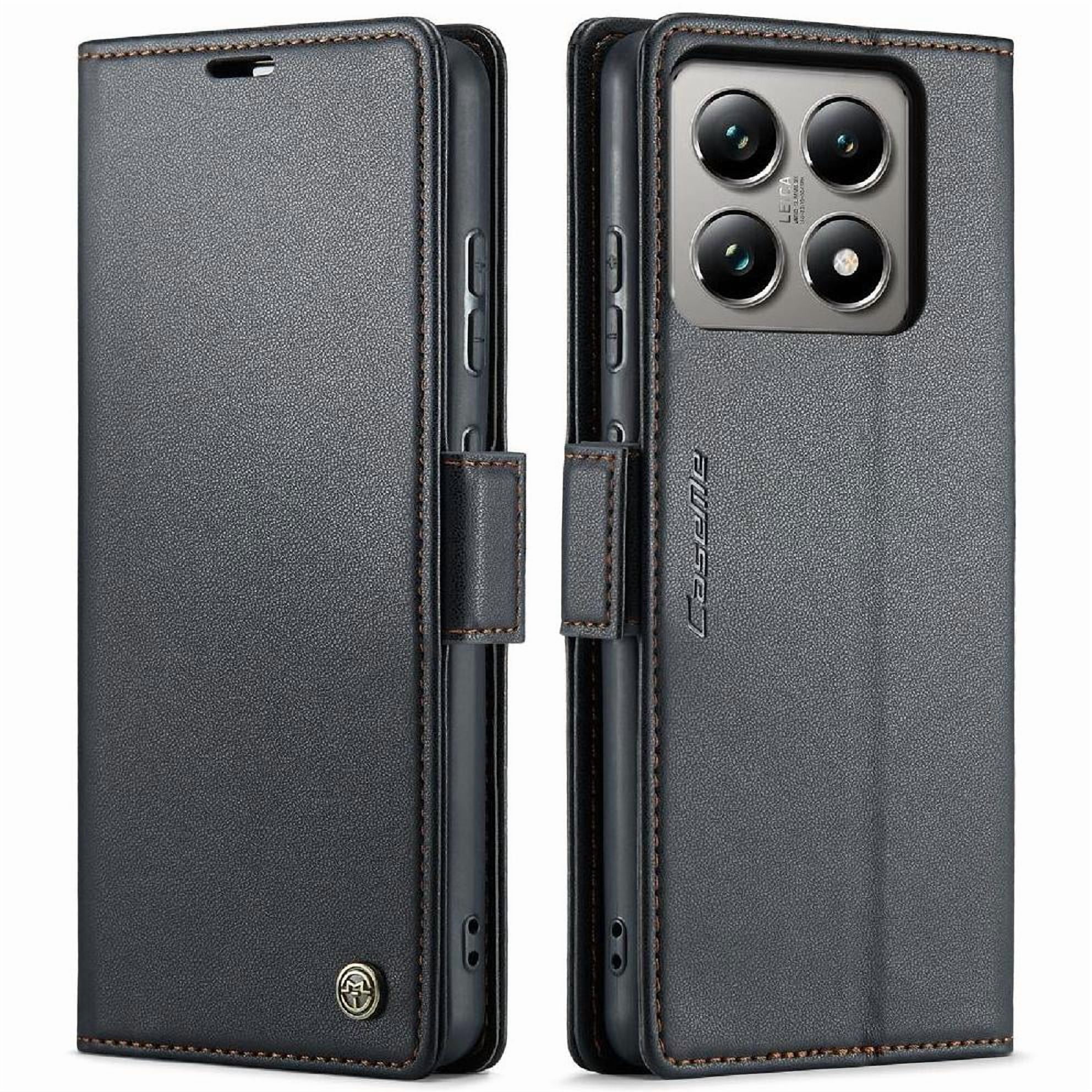 Caseme Tipo Cartera Xiaomi 14t Con Cierre Magnético, Rfid, Tarjetero, Soporte, Carga Inalámbrica