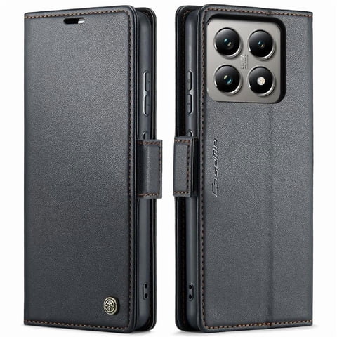 Caseme Tipo Cartera Xiaomi 14T Con Cierre Magnético, Rfid, Tarjetero, Soporte, Carga Inalámbrica