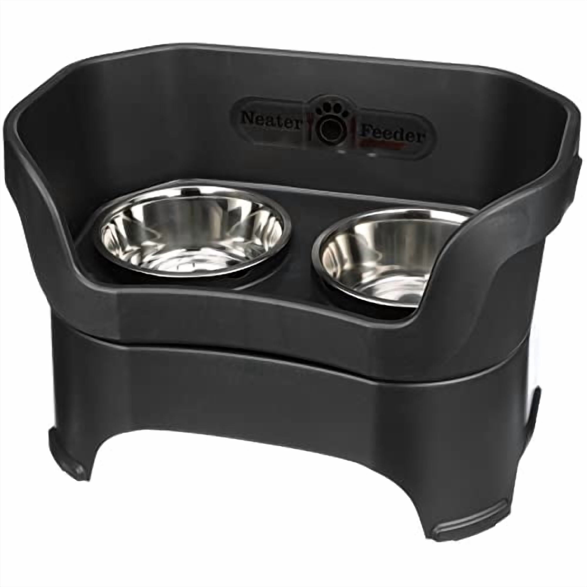 Neater Pet Brands - Comedero Para Mascotas Neater Deluxe Para Perros Grandes, Color Negro Medianoche