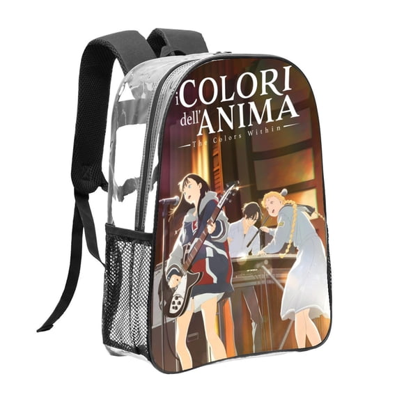 Los Colores en su InteriorMochila transparente temática, resistente y duradera, bolsa see-through para trabajo, deporte, universidad y viaje, 31 × 43 cm