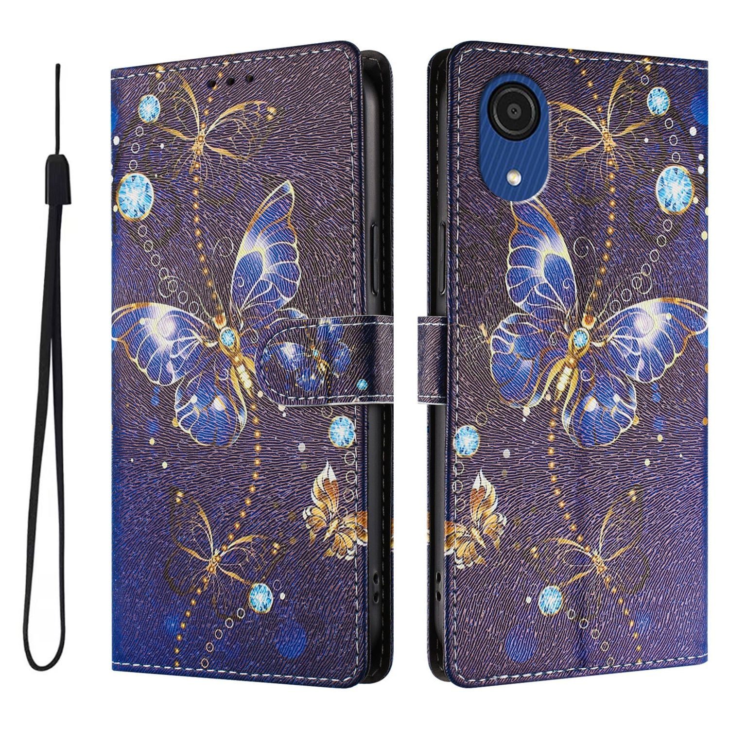 Foxdock Funda Tipo Cartera Para Samsung Galaxy A03 Core Con Soporte Y Correa – Diseño De Patrones Lindos