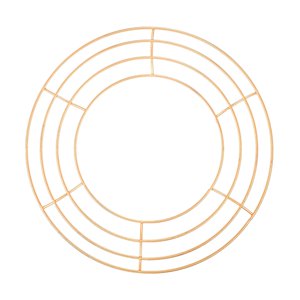 Bothyi - Marco De Corona De Alambre, Anillos De Corona Redondos Para Manualidades Diy, Suministros Para Vacaciones, Bodas, Oro, 30Cm