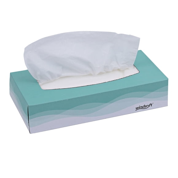 Caja desplegable de pañuelos faciales Windsoft 2360, 100 hojas x 30