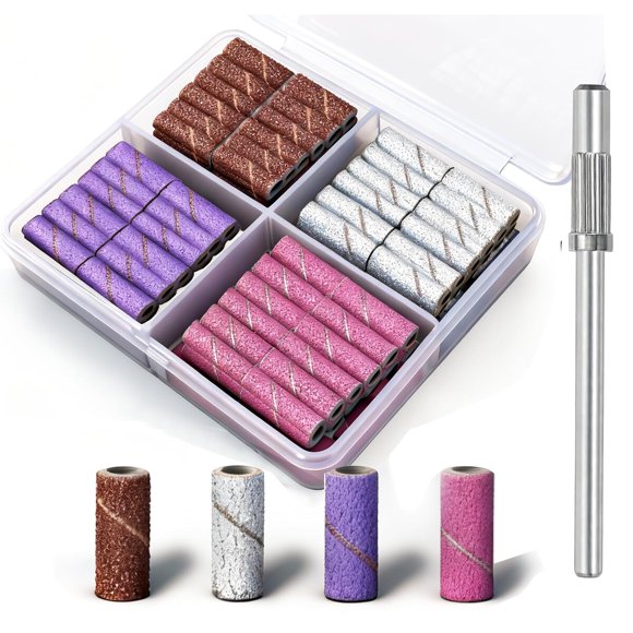Bandas para uñas Lumcrissy de 3 mm, granos 80, 120, 180 y 240