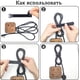 thumbnail image 2 of Paquete de 5 bridas reutilizables con hebilla, bridas de velcro, bridas de velcro, correas de velcro para cable de TV y PC, 20 x 500 mm, color negro, 2 of 7