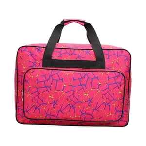 Magideal - Bolso Multifuncional, Accesorios Para Coser, Nailon Para El Hogar, Gran Capacidad, Ligero, Estuche De Transporte Para Máquina De Coser, Bolsillos Rosa Roja