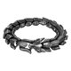 thumbnail image 3 of Pulsera Gothic Punk De Acero De Titanio Dragon Scale Bangle Negro 9.05 Pulgadas, 3 of 5
