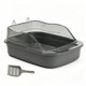 thumbnail image 2 of Caja De Arena Para Gatos Abierta, Orinal Grande Con Forma De Dibujos Animados, Caja De Arena Para Gatos, Bandeja De Arena Para Gatos, Gris, 2 of 6