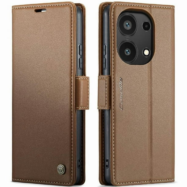 CaseMe tipo cartera Xiaomi Redmi Note 13 Pro 4G con cierre magnético, RFID, tarjetero, soporte, carga inalámbrica