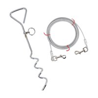 Magideal - Cable De Para Perros Y Estaca, Cable De Correa Exterior Para Perros, Estaca De Tierra Para Cachorros, Cable De Alambre Resistente Y Resistente, 10M