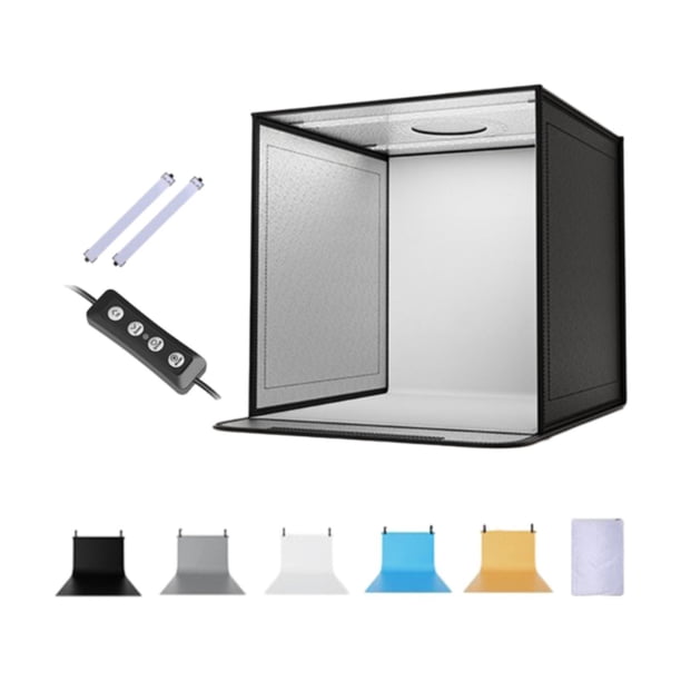 Caja De Luz Para Fotografía Caja De Luz Profesional Para Fotografía De Objetos Pequeños Joyas Profesionales 40cm 2 Luces Con Regulador De Intensidad