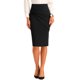 thumbnail image 1 of INSPIRE CHIC Falda lápiz fruncida de cintura alta para mujer con detalle de lazo y abertura trasera en la parte posterior, falda ajustada midi negra S, 1 of 6