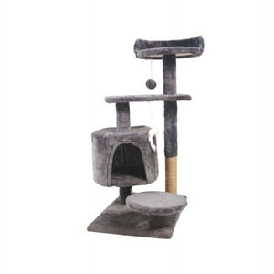Babyluna - Rascador Gimnasio Para Gatos Con Juguetes Gris