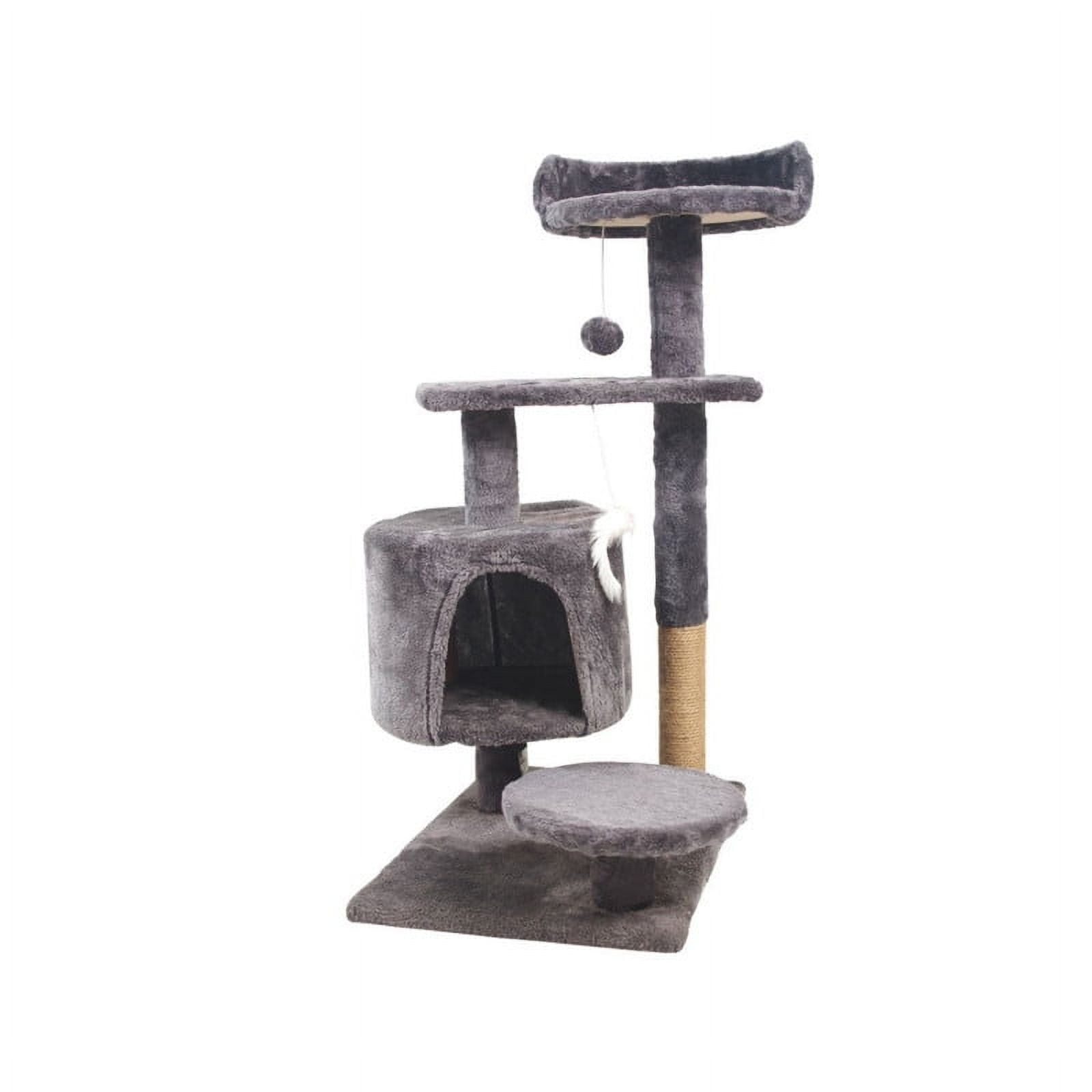 Babyluna - Rascador Gimnasio Para Gatos Con Juguetes Gris