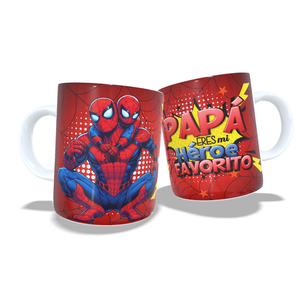 Tazon Taza día del papá, padre spiderman