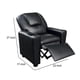 thumbnail image 5 of Sillón reclinable para jóvenes Benzara Nik 56 cm acolchado negro, 5 of 5