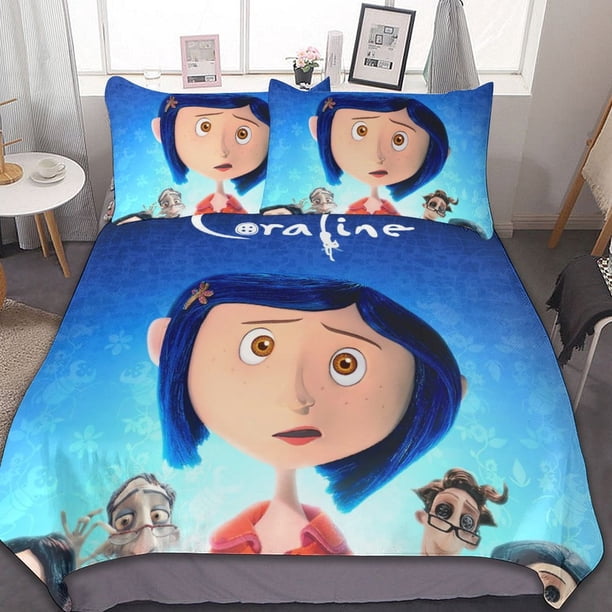 Coraline 3 Pcs Bed Breathable Duvet Cover Soft All Seasons Bedding Set