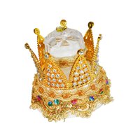 Magideal - Cajas De Joyería De Corona Caja De Anillo De Bodas. Caja De Recuerdos Creativa, Soporte Portátil Para Anillos, Organizador De Joyas, Exhibición Para E