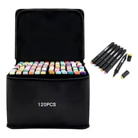 Touchfive - Lápices De Colores Lineal 120 Unidades Doble Punta Bolso Negro