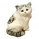 thumbnail image 2 of Gatos De Peluche Juguetes Muñecas Gato Realista Para Regalo De Pascua Regalos De Cumpleaños Juguete De Mesa Gris, 2 of 3