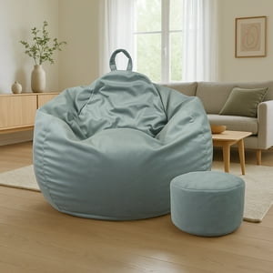 Joytek - Puff Pera De Lino Talla Xl 120X80 Gris Claro