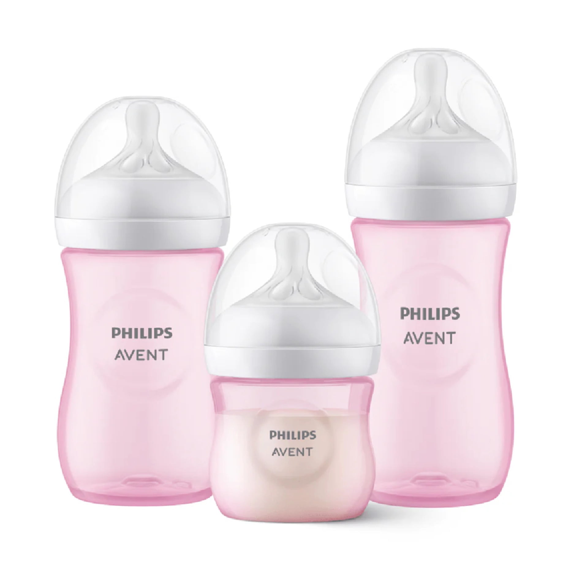 Avent Set Natural 3.0 3un 125-260-330ml Rosa