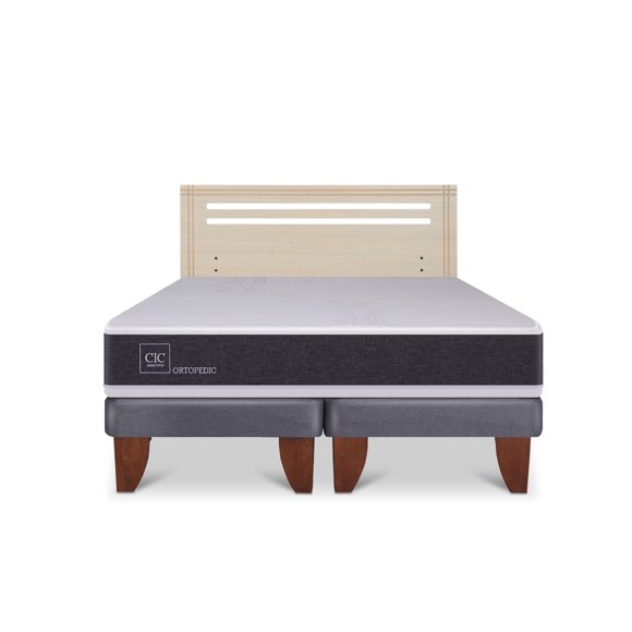 Cama Europea Europea Ortopedic 2P Bd Respaldo Munich 2 Plaza Base Dividida
