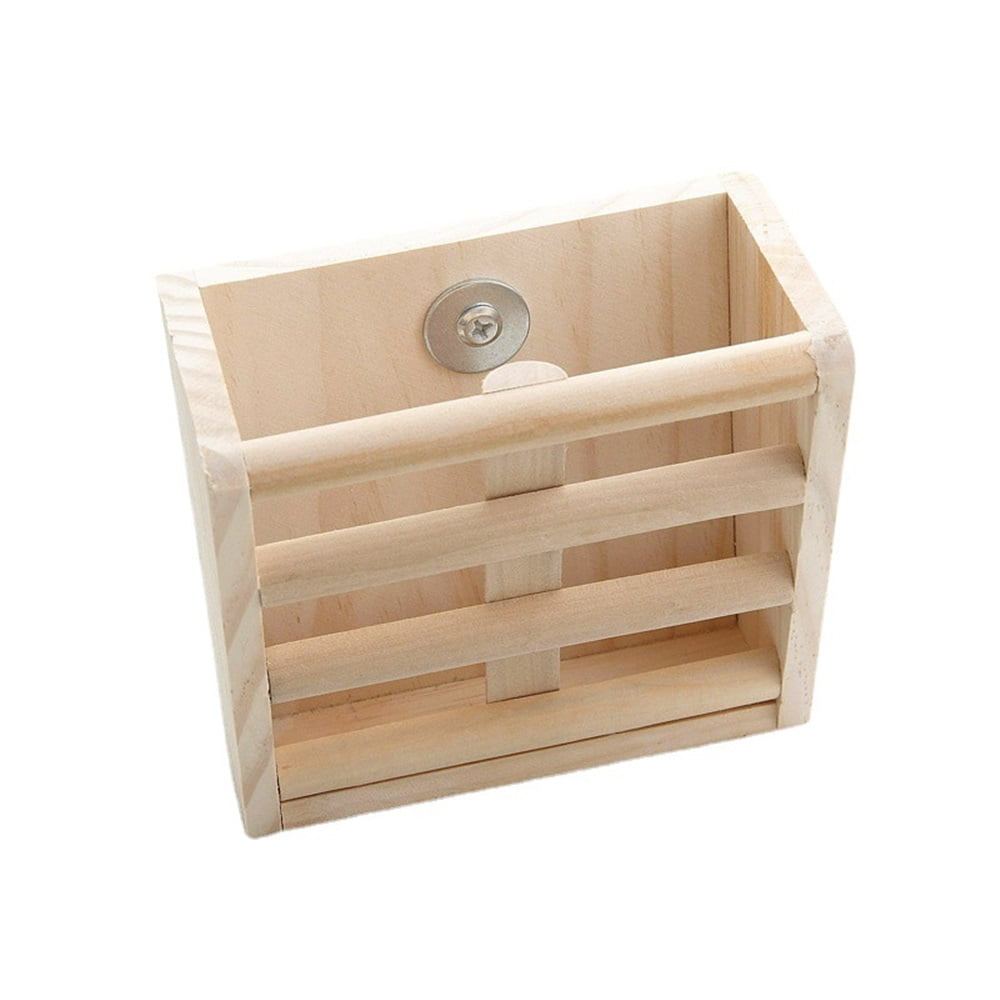 Xusx111 - Conejo Hay Rack Guinea Pig Hay Feeder Chinchilla Hay Holder Conejo Food Dispenser Natural Madera Hamster Conejo Cage Accesorios