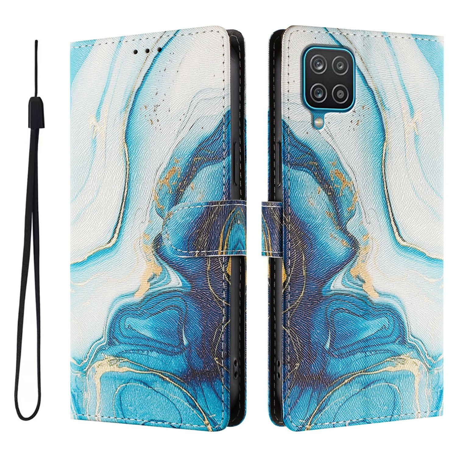 Foxdock Funda Tipo Cartera Para Samsung Galaxy A12/m12 Con Soporte Y Correa – Diseño De Patrones Lindos