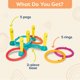 thumbnail image 5 of Ring Toss Game B. toys Sling-a-Ring Toss 12 unidades para niños mayores de 3 años, 5 of 9