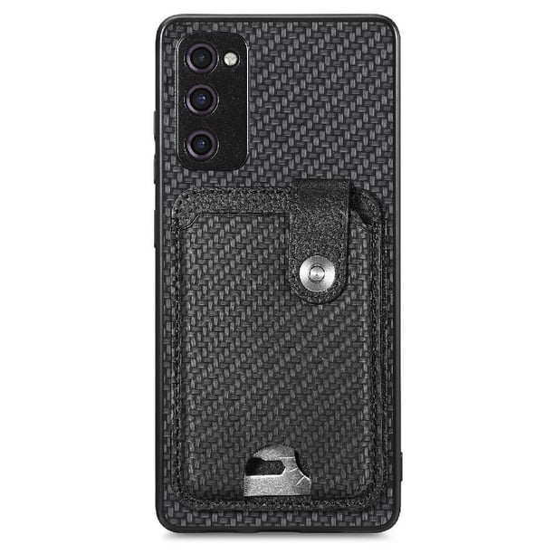 Funda Billetera Tejida para Samsung Galaxy S20 FE con Soporte y Tarjetero Negro