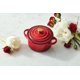 thumbnail image 2 of Cazuela mini redonda Le Creuset 240 ml blanco con pomo en forma de corazón dorado, 2 of 3
