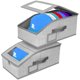 thumbnail image 1 of Caja de almacenamiento de sombreros JJSHUANL para 24 gorras de béisbol, color gris, 1 of 9