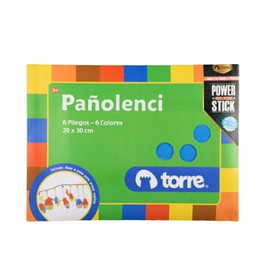 Torre - Pañolenci 6 Pliegos / 6 Colores 20X30Cms