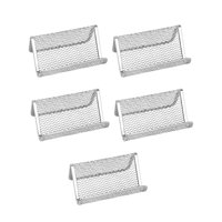 Bothyi - 5X Tarjeteros Para Oficina Negociación Comercial Exposiciones Comerciales Plata