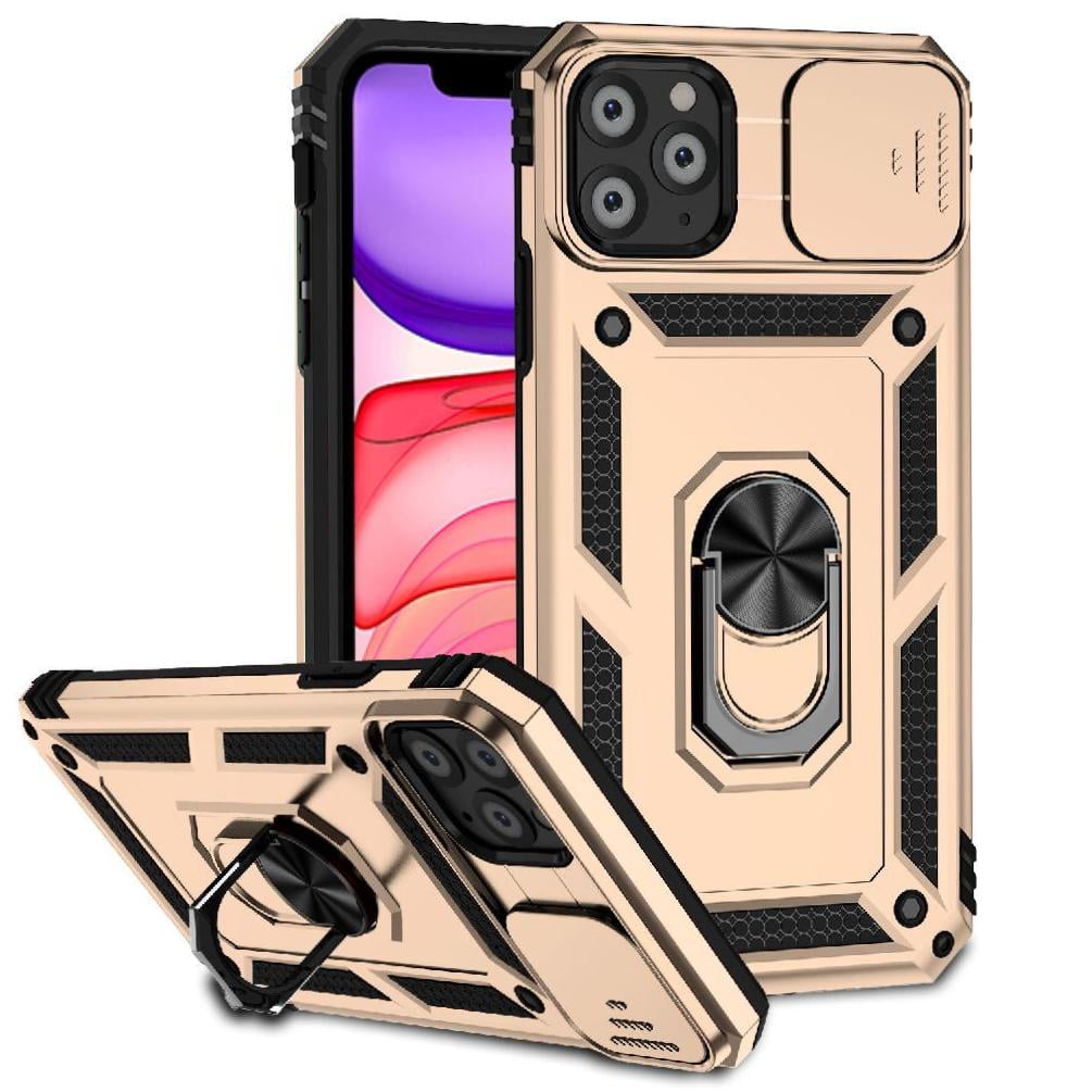 Estuche Gangxun Para Iphone 11 Pro Max, Soporte Giratorio 360°, Estilo Mecánico Y Magnético