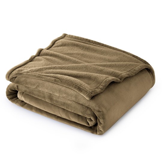 U By Bedsure - Manta Liviana Bedsure Gentlesoft Fleece 130x150 Cm Camel