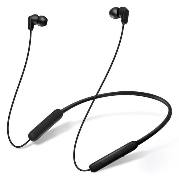 Auriculares Bluetooth TONEMAC N18, banda para el cuello con micrófono, color negro